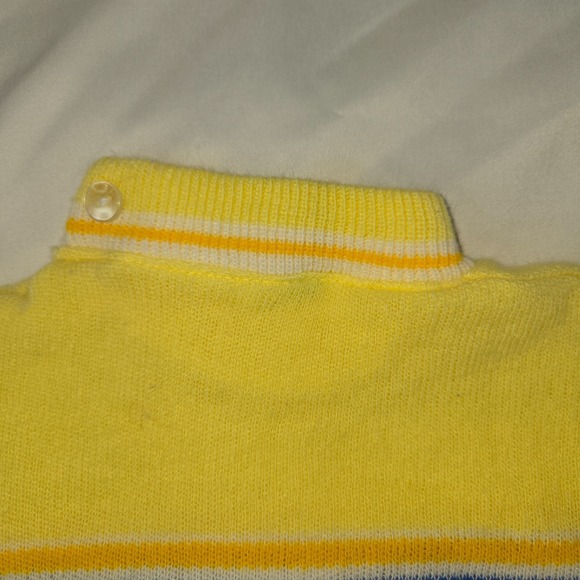 Vintage Baby Knitted Sweater Bootie Shorts Woolworth's 1960s Yellow Acrylic 6M - Picture 13 of 15